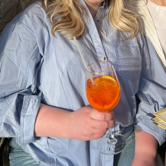 Free People Happy Hour Solid Poplin Top - Picture 3 of 3